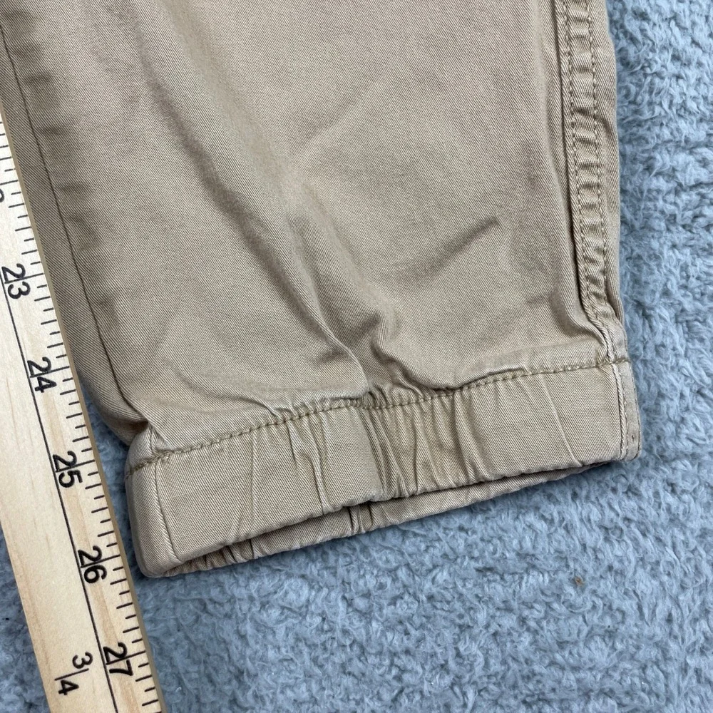 Vintage Gap Jogger Pants Mens XL Khaki Tan Cotton Stretch Drawstring Casual